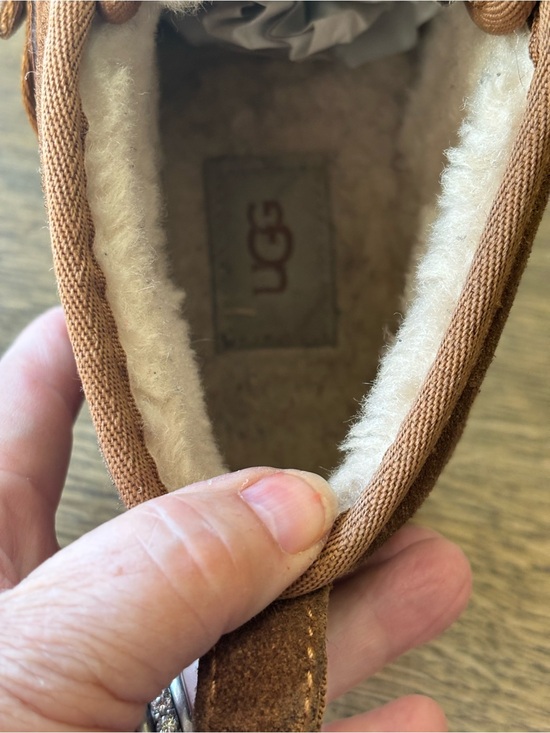 UGG Men’s Size 7 Suede Shearling Lined Buckle Strap Ankle Boots Brown main image 7